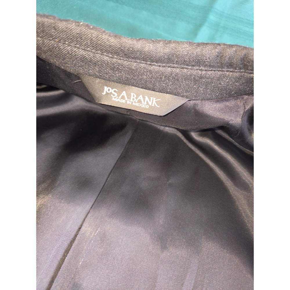 Jos. A. Bank Mens 46L Charcoal Gray Wool Cashmere 2-Button Blazer Sport Coat - Picture 6 of 10